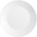 Lot de 12 assiettes plates en verre opale - extra r�sistant diam�tre 25 cm - vaisselle blanche