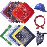 Lot de 12 bandanas - non sp�cifi� - polyester - respirant - s�chage rapide - couleurs vari�es