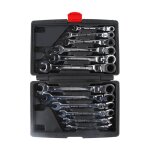 Lot de 12 cl� plate � cliquet jeu de cl�s plates mixtes avec bo�te � outils 8 - 19 mm * fanzhong