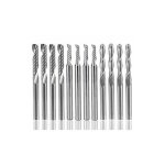 Lot de 12 fraises en carbure de tungst�ne 4 fraises cnc 1 / 8 � double cannelure + 8 fraises en bout ...