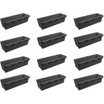 Lot de 12 jardini�res en plastique pour palettes artecsis bacs � fleurs d�coration jardin 9x36. 8x9. ...