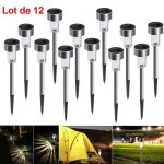 Lot de 12 lampes solaires exterieures jardin au sol - youngkee - chargement automatique - etanche - blanc ... Lot de 12 lampes solaires exterieures jardin au sol - youngkee - chargement automatique - etanche - blanc ...