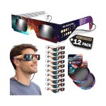 Lot de 12 lunettes �clipse solaire iso 12312 - 2 - lunette �clipse solaire certifi�e pour �clipse de ...