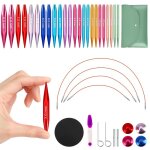 Lot de 12 paires daiguilles � tricoter circulaires interchangeablesmini aiguilles � tricoter circulaires ...