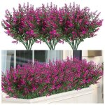 Lot de 12 paquets de fleurs artificielles dext�rieur r�sistantes aux uv - jardin balcon jardini�re salon ...