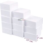 Lot de 12 petits blocs en polystyrne paisseur. 7 cm x 10 cm support carr  dcorer - unique