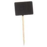 Lot de 12 pics en bois avec ardoises - ardoise - 8cm