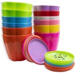 Lot de 12 pots de fleurs ronds et épais en plastique avec soucoupes - jaune - rond Lot de 12 pots de fleurs ronds et épais en plastique avec soucoupes - jaune - rond