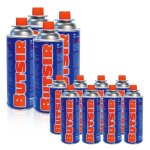 Lot de 12 recharges cartouche de gaz butsir butane 227gr - camping - bleu - gaz