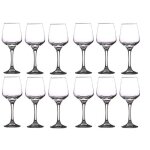 Lot de 12 verres � vin 295 cl - forme harmonieuse pour pr�sentation de table