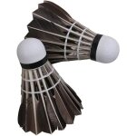 Lot de 12 volants de badminton en plumes doie noir [627]