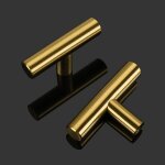 Lot de 15 boutons de porte dor�s pour meubles de cuisine poign�es de tiroir en laiton en forme de t pour ...