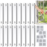 Lot de 16 aimants pour moustiquaire de fentre - avec 4 patchs de rparation - sans perage - blanc