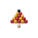 Lot de 16 billes de billard - 57 mm rsine - billard anglais - 8 pool - b088