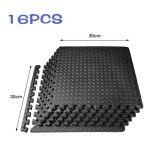Lot de 16 dalles carres eva - tapis de sol 30 * 30cm pour matriel gym banc de musculation course garage ...