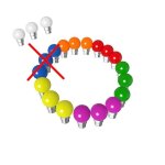 Lot de 18 ampoules led b22 multicolores ? clairage festif et durable apportez une ambiance colore  ...