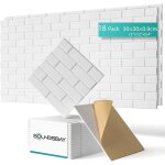 Lot de 18 panneaux acoustiques autocollants pour isolation phonique murale haute densit� type brique ...