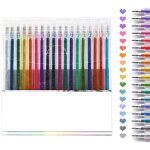 Lot de 18 stylo gel paillette feutres de coloriage glitter stylos � encre gel paillet�e 18 couleurs stylos ...