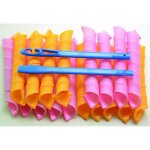 Lot de 18pcs bigoudis manuels - magic curler - rouleau de cheveux magique en plastique - orange - femme ...