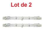 Lot de 2 ampoules halogne crayon r7s 118mm 120w 2220lm