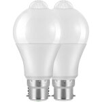 Ampoule led b22 - lot de 2 - d�tecteur de mouvement - 12 w - 1020 lm - blanc froid 6000 k