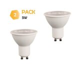Lot de 2 ampoules led gu10 36� 5w (equiv. 50w) 345lm 3000k