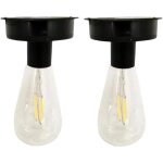 Ampoules led de rechange - panneau solaire de jardin - lot de 2 - imperm�ables - �conomes en �nergie