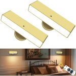 Lot de 2 applique murale avec interrupteur rechargeable applique murale sans fil lampe murale sans fil ...