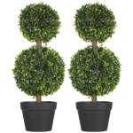 Homcom - plante artificielle - pe - 23x23x60cm - vert