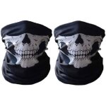 Lot de 2 bandanas de moto sans couture - masque de tte de mort - noir - vipith