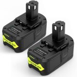 Lot de 2 batteries de remplacement 50 ah rb18l50 pour batteries lithium - ion ryobi 18 v haute capacit� ...