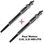 (lot de 2) bougie de pr�chauffage 20 22 hdi jtd berlingo c4 c5 c8 evasion jumpy xantia xsara picasso ...