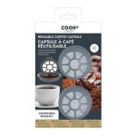 Lot de 2 capsules � caf� r�utilisables 6cm gris