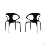 Lot de 2 chaises astra en polycarbonate transparent design �l�gant et futuriste pour espaces modernes ...