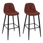 Lot de 2 chaises de bar ctel scott 100cm terracotta