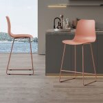 Lot de 2 chaises de bar h65 cm terracotta - noryz