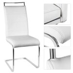 Lot de 2 chaises de cuisine blanc - design contemporain - r�glables en hauteur et pivotantes