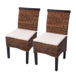 Lot de 2 chaises - m45 - bananengeflecht dunkel - marron - adulte