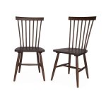 Lot de 2 chaises noyer à barreaux en bois dhévéa. romie. l 50. 8 x p 44. 2 x h 90cm. Lot de 2 chaises noyer à barreaux en bois dhévéa. romie. l 50. 8 x p 44. 2 x h 90cm.