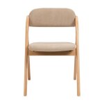 Lot 2 chaises pliantes bois kaki - assise rembourr�e housse amovible - empilables pratiques - cuisine ...