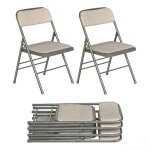 Lot de 2 chaises pliantes gris avec coussin confortable vivolilv�conomes despacesans montagepour maison ...