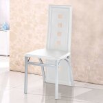 Lot de 2 chaises de salle  manger blanches de haute qualit style simple