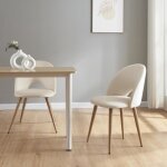 Lot de 2 chaises de salle à manger karijoki 77 x 50 x 55 cm beige Lot de 2 chaises de salle à manger karijoki 77 x 50 x 55 cm beige