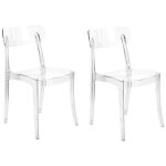 Lot de 2 chaises de salle � manger transparentes covington
