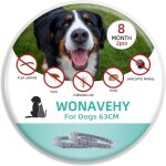 Lot de 2 colliers antiparasitaires pour chiens 8 mois de protection 63 cm collier anti - puces chien ...