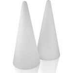 Lot de 2 c�nes en polystyr�ne hauteurblanc� 12 cm 27 cm