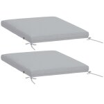 Lot de 2 coussins de chaise de jardin - outsunny - imperm�ables pour mobilier ext�rieur - antid�rapants ...