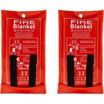 Lot de 2 couvertures anti - feu pour la maison et la cuisine100x100cm couvertures anti - feu en fibre ...