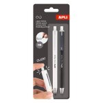 Lot de 2 crayons graphite - hb - noir et blanc - rtractable - mine infinie - ne se taille pas - facile ...