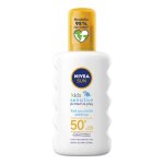 Lot de 2 cr�me solaire b�b� & enfants spray fps 50 + nivea sun 200ml